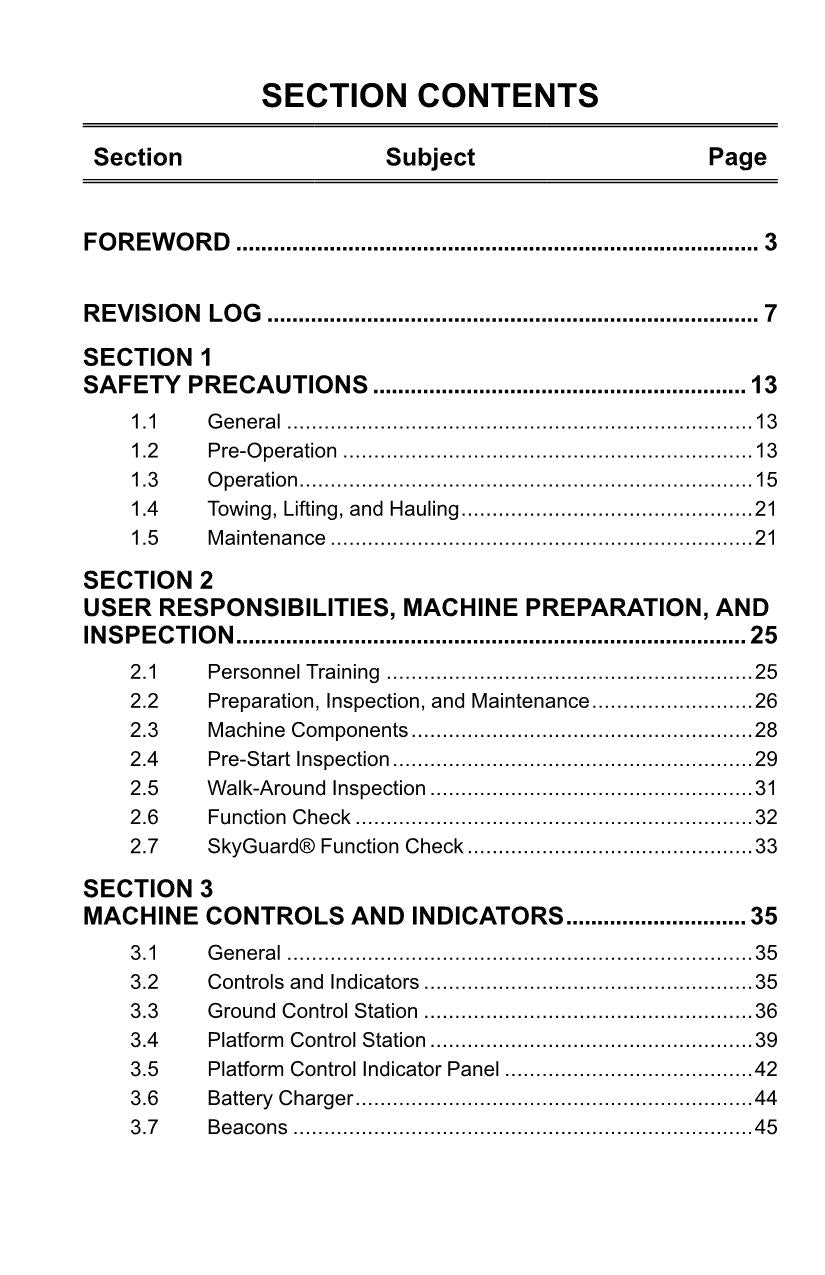 Manual del operador de plataformas elevadoras JLG EC600SJ EC600SJP H600SJ H600SJP 31223172