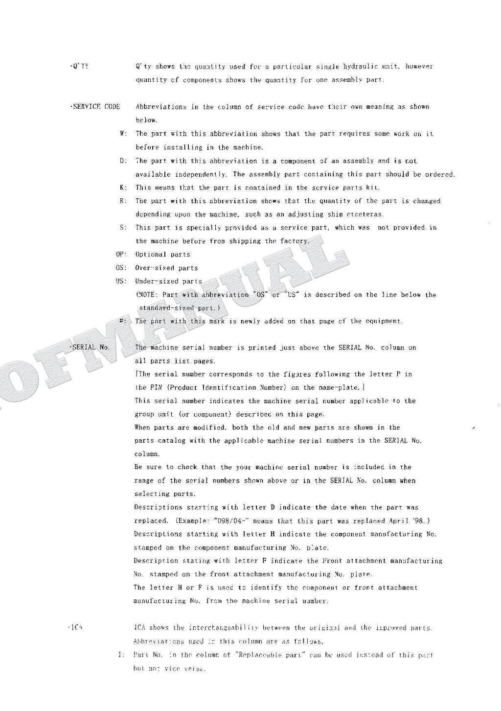 HITACHI EX135USR Equipment Component Excavator Parts Catalog Manual