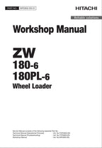 Hitachi ZW180-6 ZW180PL-6 Wheel Loader Workshop Manual