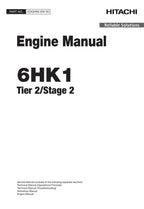 Hitachi 6HK1 Tier 2 Stage 2 Engine Service Manual with Schemes