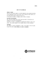 HITACHI UH051M EXCAVATOR SERVICE MANUAL