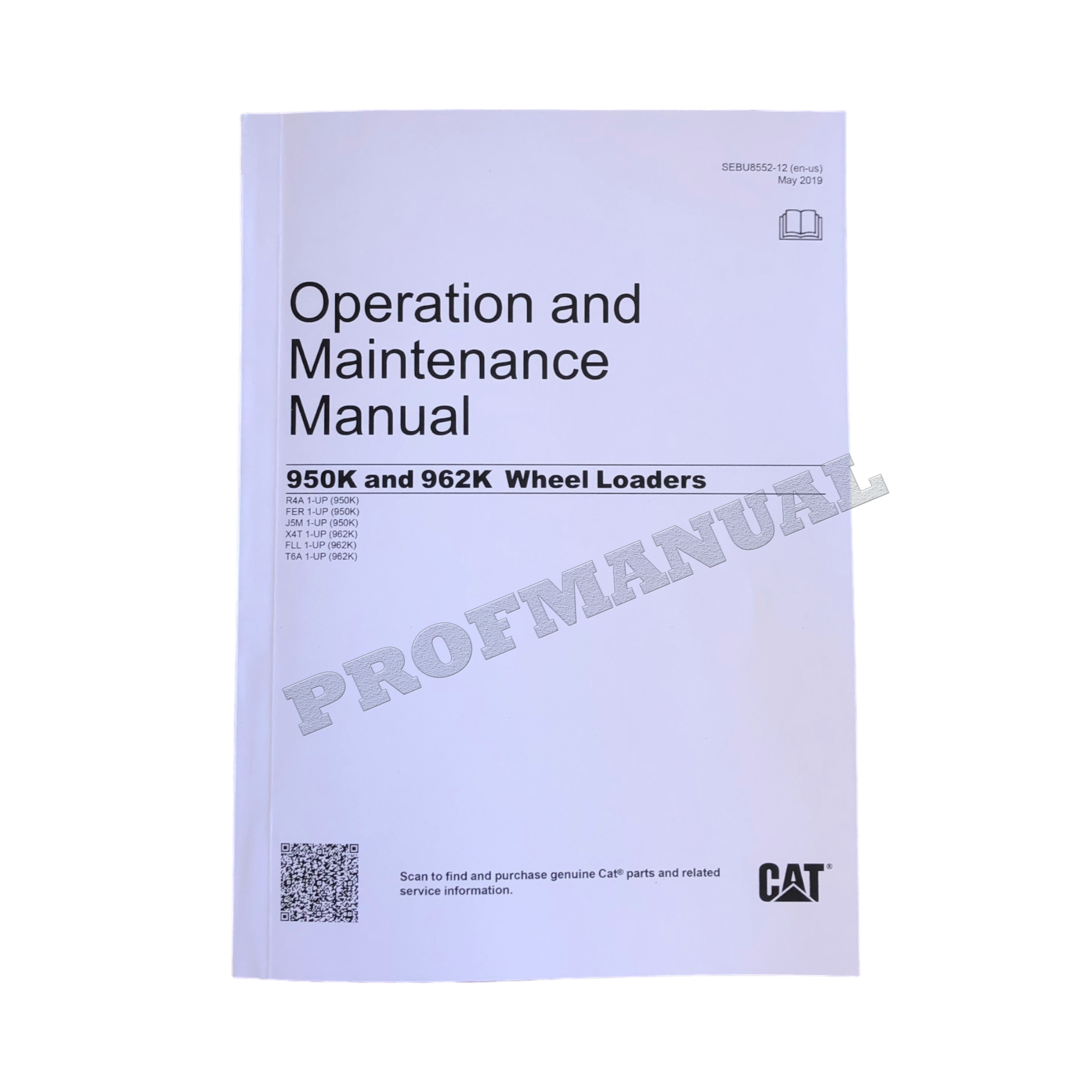 Manual de mantenimiento del operador de la cargadora de ruedas Caterpillar 950K 962K