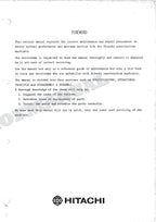 HITACHI WH073D Excavator Repair Service manual