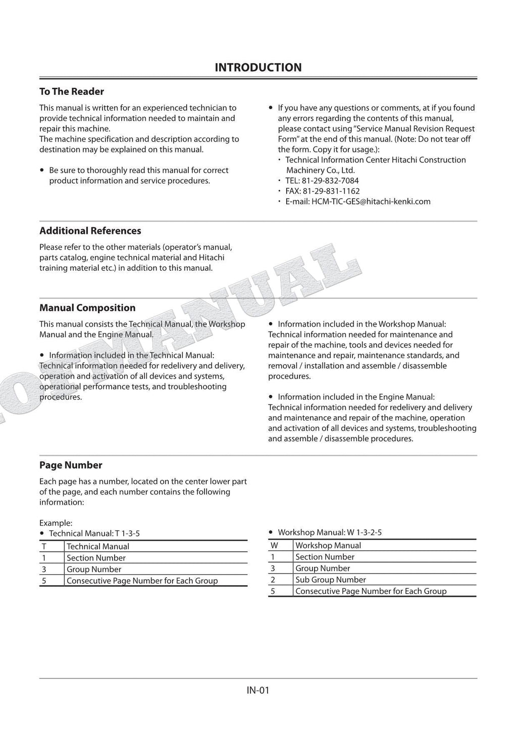 HITACHI ZX210LCN-G Excavator Repair Service Workshop Manual