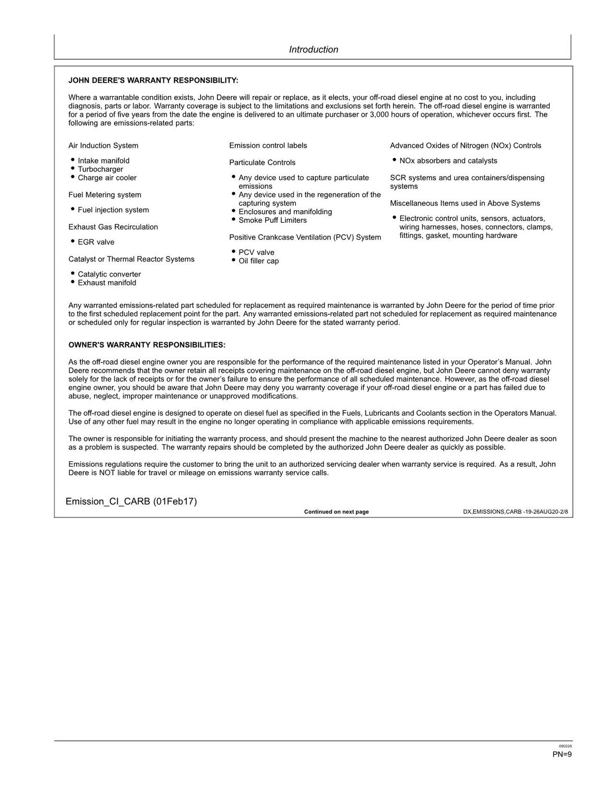 MANUAL DEL OPERADOR DEL CARGADOR JOHN DEERE WL56 N.° 1 