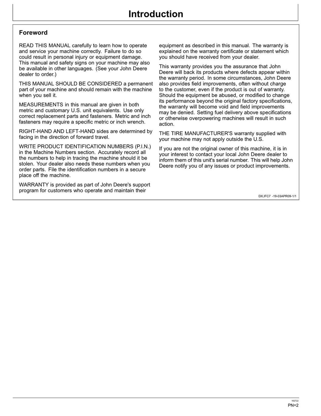 MANUAL DEL OPERADOR DEL CARGADOR JOHN DEERE 944K N.° 1 