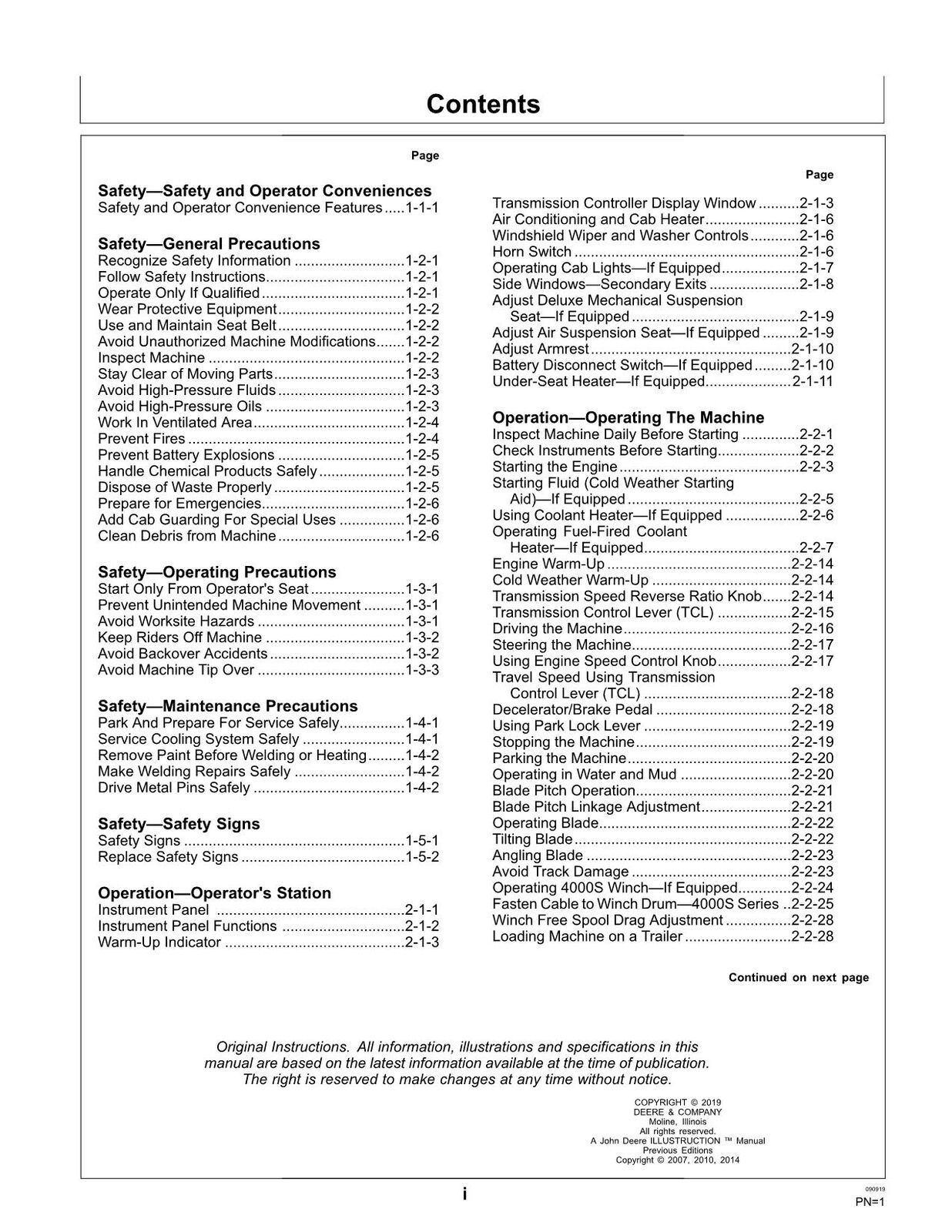 MANUAL DEL OPERADOR DE LA TOPADORA SOBRE ORUGAS JONH DEERE 700J N.° 2 