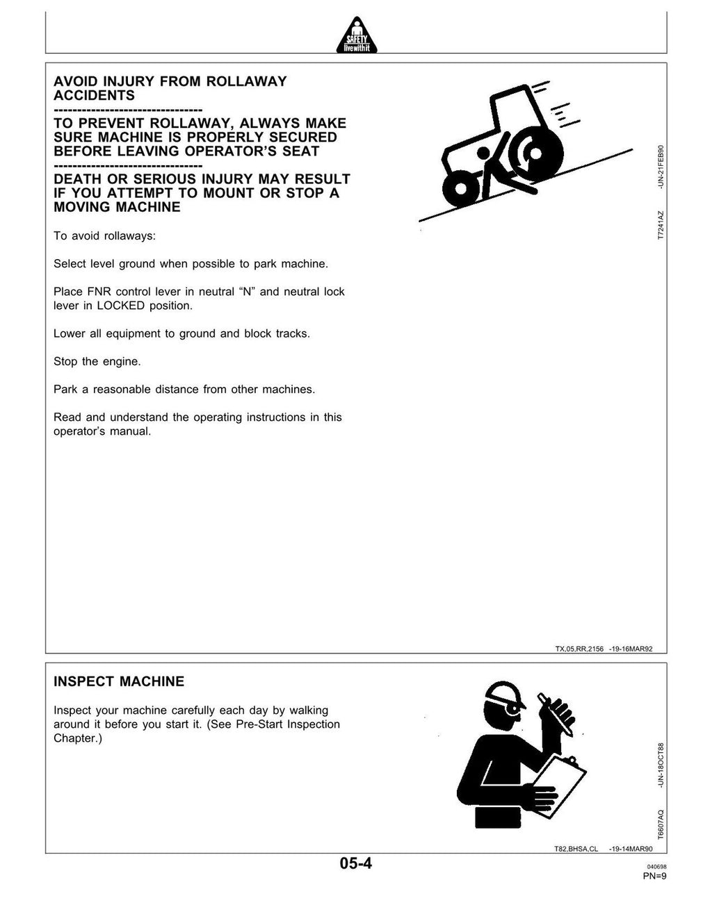 MANUAL DEL OPERADOR DE LA CARGADORA SOBRE ORUGAS JONH DEERE 655B 755B 