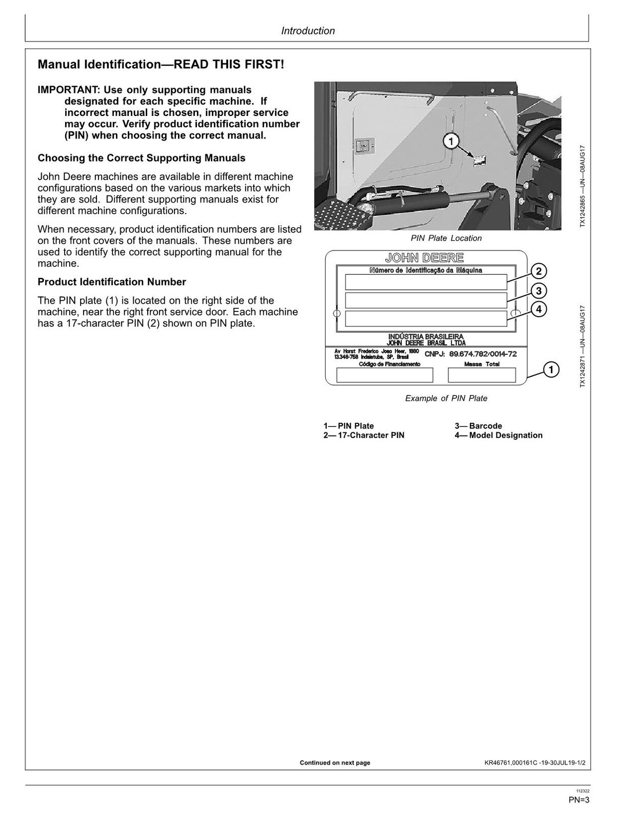 JONH DEERE 850J-II 850J II MANUAL DEL OPERADOR DE LA TOPADORA DE CADENAS N.° 3 