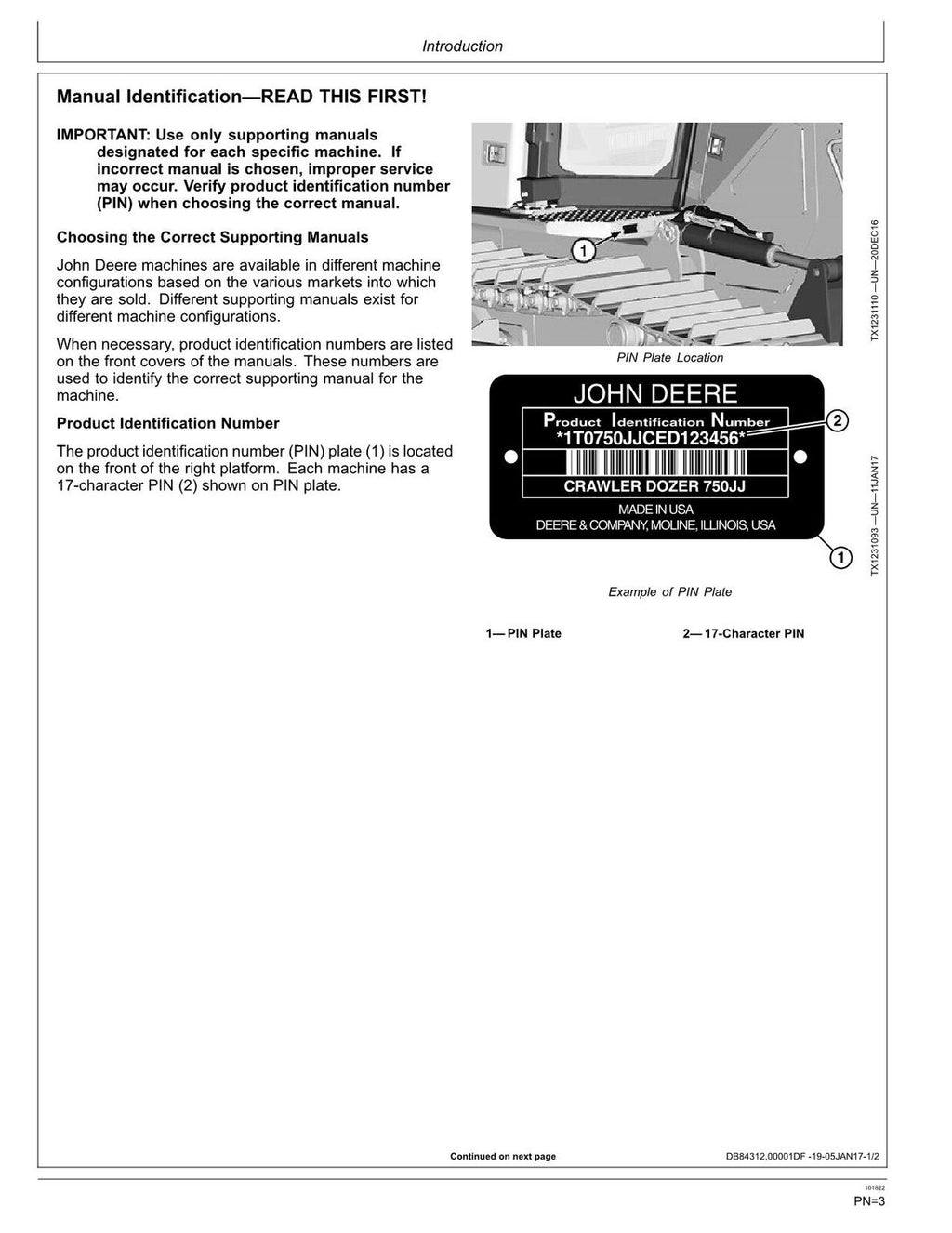 MANUAL DEL OPERADOR DE LA TOPADORA SOBRE ORUGAS JONH DEERE 750J-II 750JII 