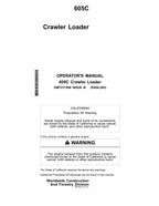 JONH DEERE 605C CRAWLER LOADER OPERATORS MANUAL