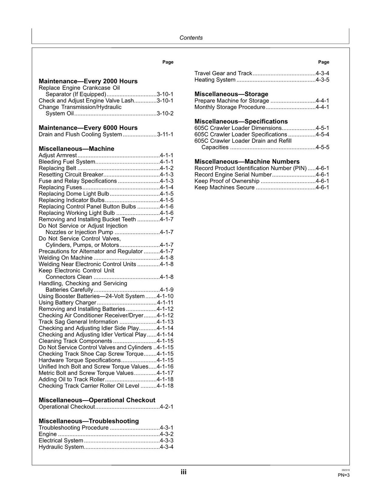 MANUAL DEL OPERADOR DEL CARGADOR DE ORUGAS JONH DEERE 605C 