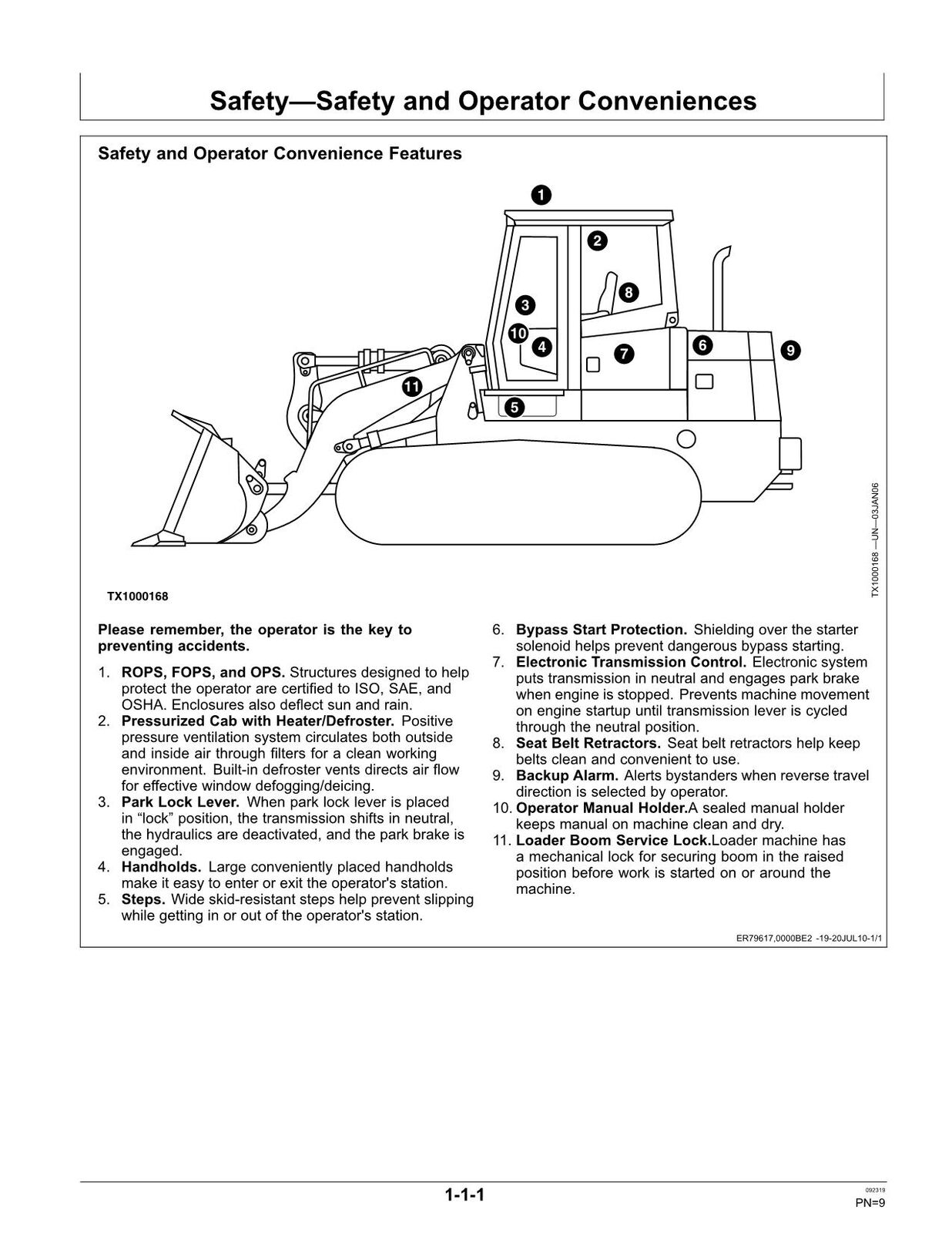 MANUAL DEL OPERADOR DEL CARGADOR DE ORUGAS JONH DEERE 605C 