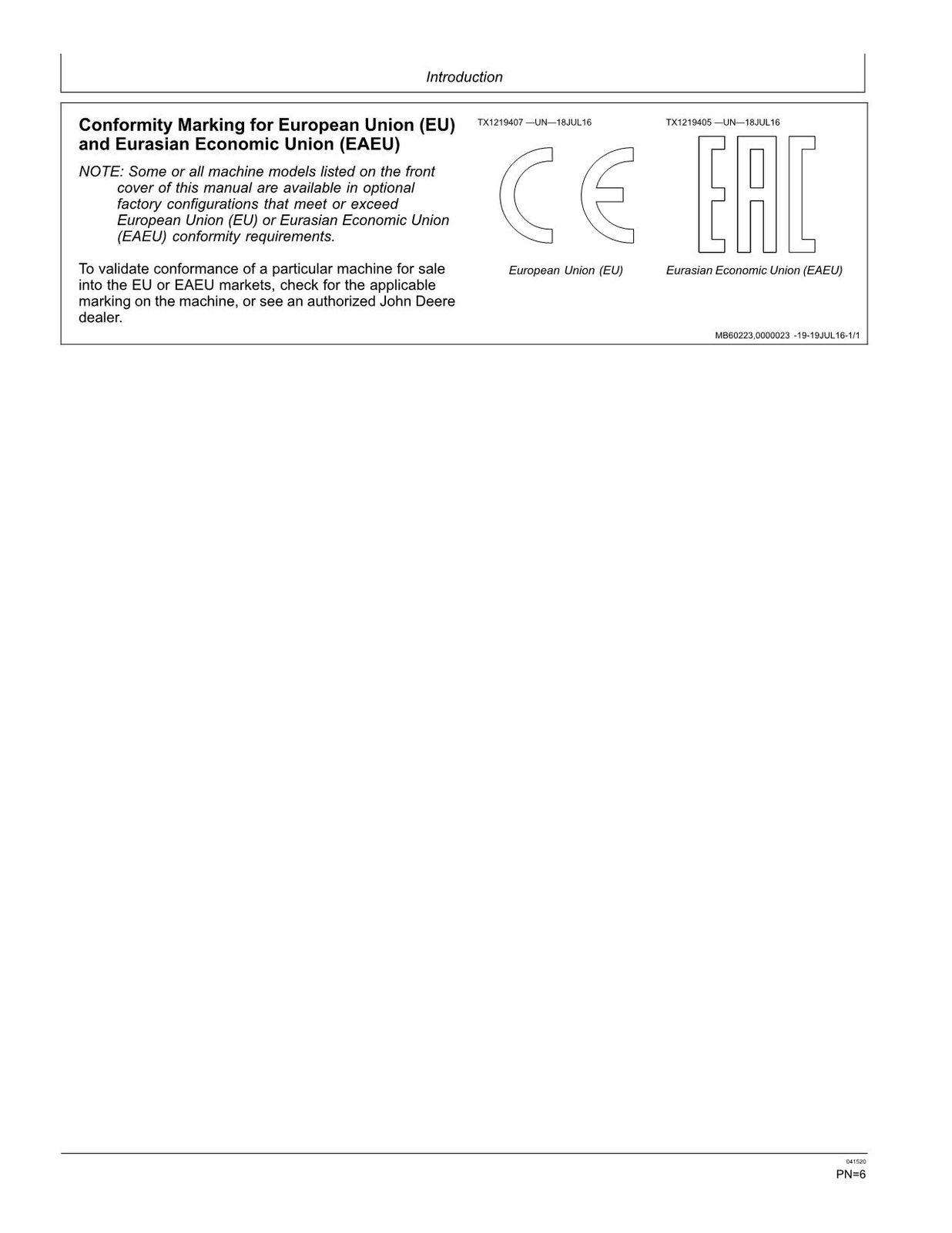MANUAL DEL OPERADOR DEL CARGADOR DE ORUGAS JONH DEERE 605K 