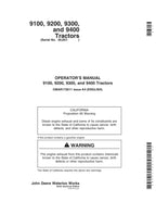 MANUAL DEL OPERADOR DEL TRACTOR JOHN DEERE 9100 9200 9300 9400 N.° 1