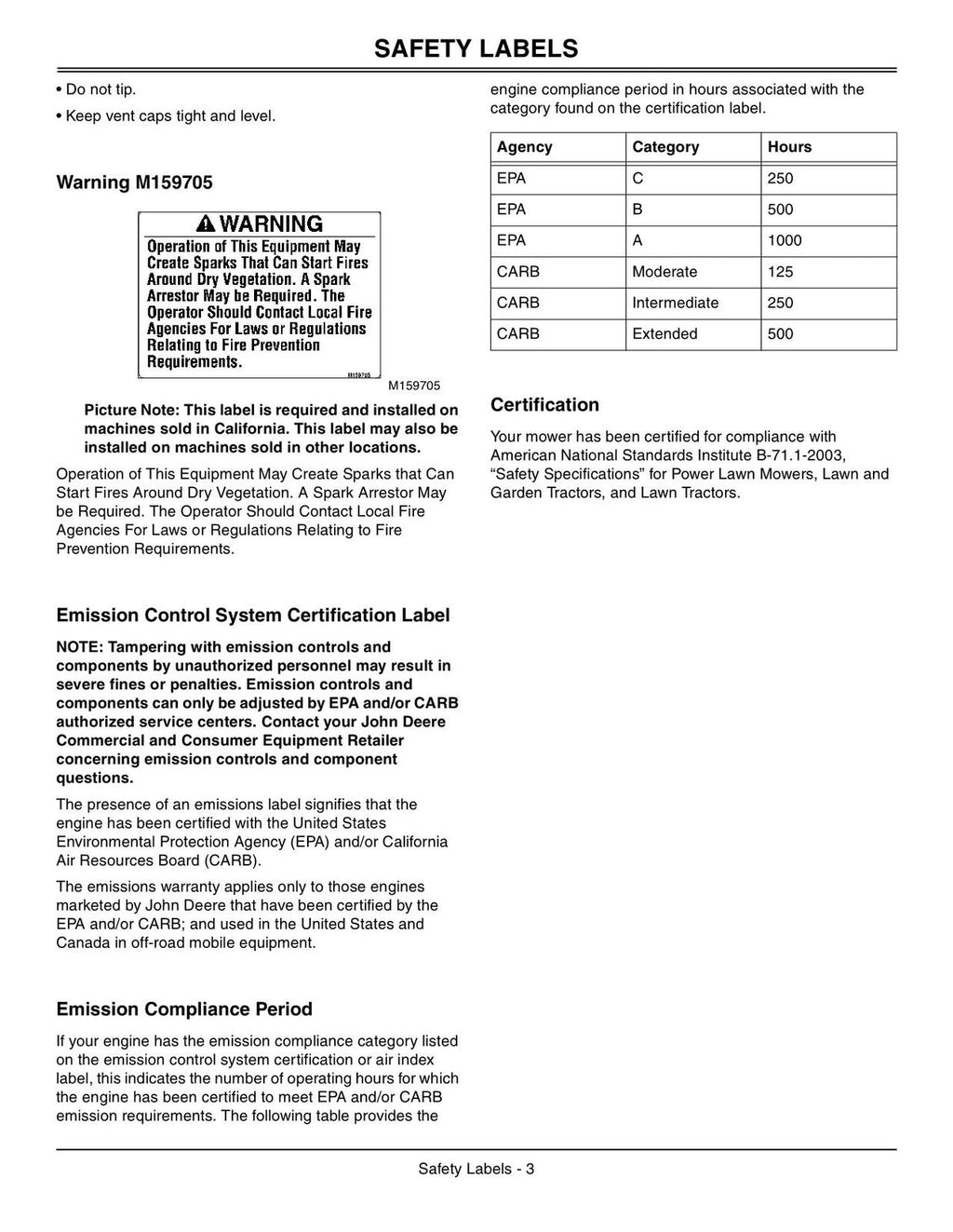 MANUAL DEL OPERADOR DEL TRACTOR JOHN DEERE X700 X720 X724 X728 X729 N.° 3