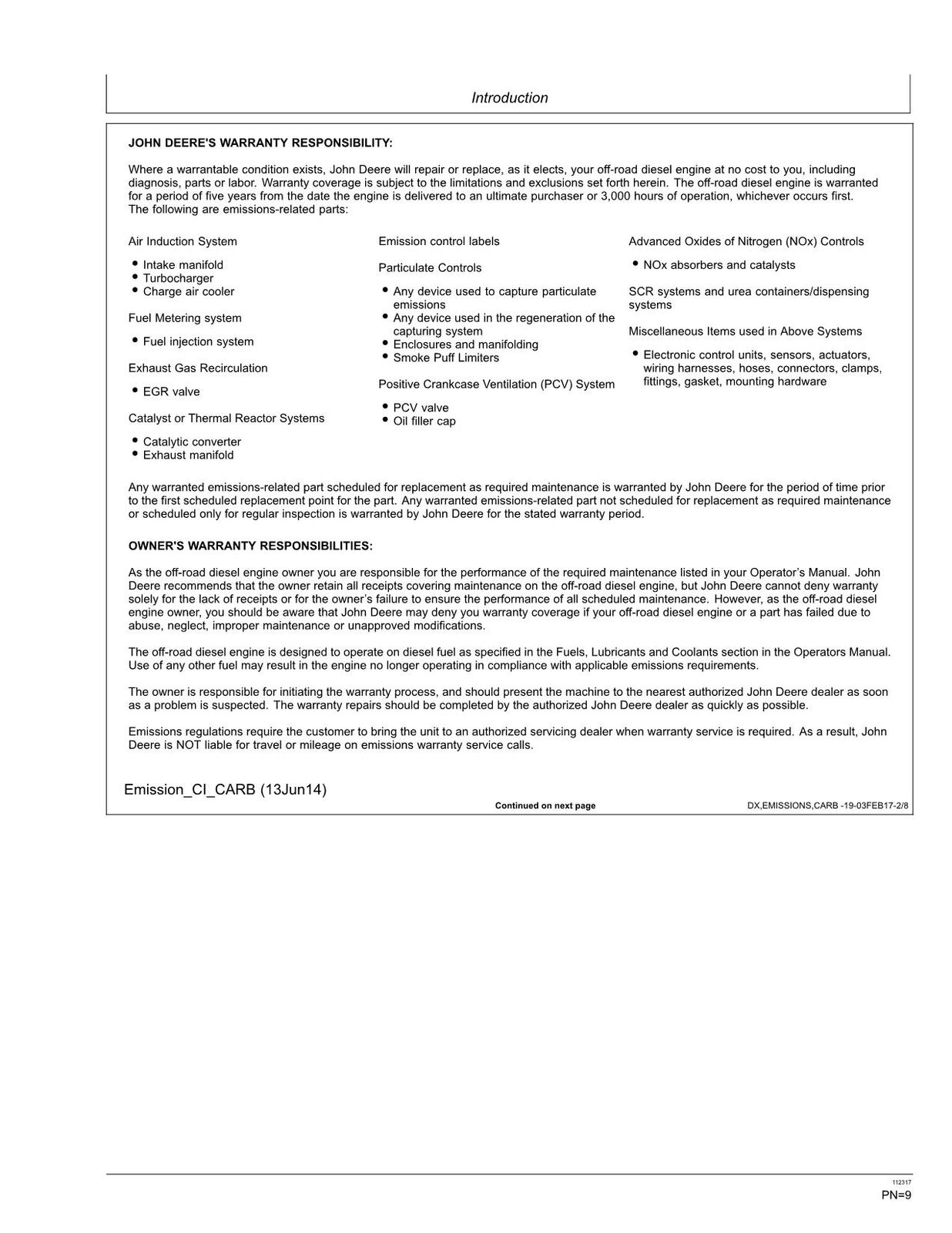 MANUAL DEL OPERADOR DEL CARGADOR JOHN DEERE WL53 N.° 1 