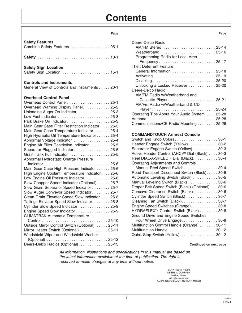 MANUAL DEL OPERADOR DE LA COSECHADORA JOHN DEERE 9560 N.° 2 