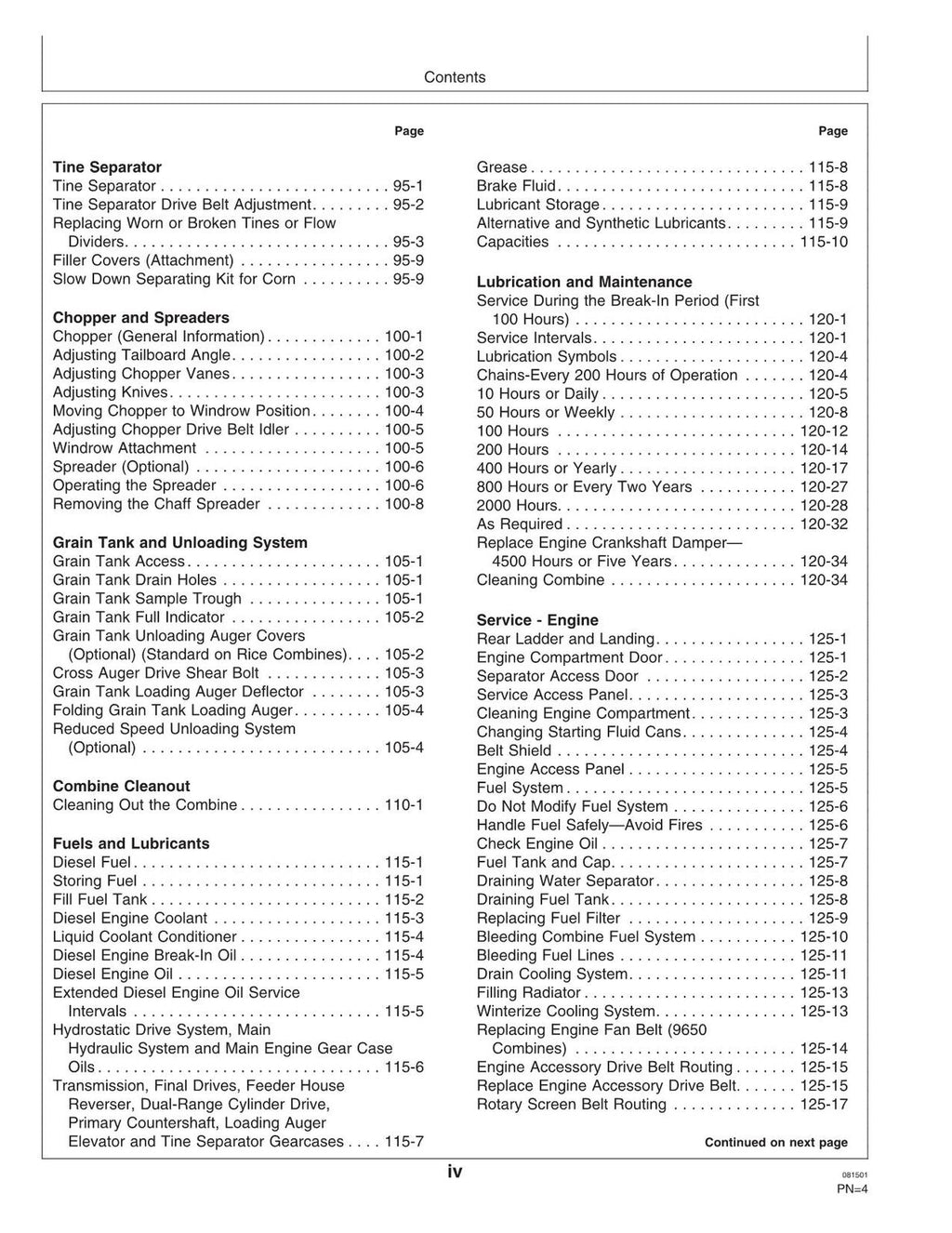 MANUAL DEL OPERADOR DE LA COSECHADORA JOHN DEERE 9650 CTS N.° 3 