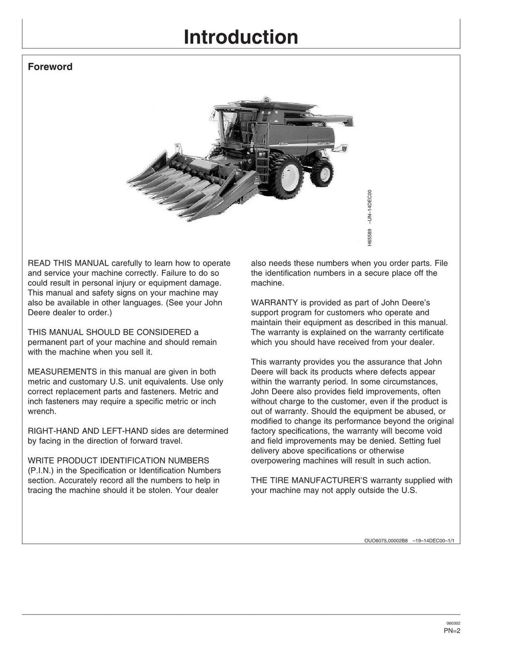 MANUAL DEL OPERADOR DE LA COSECHADORA JOHN DEERE 9750 STS 
