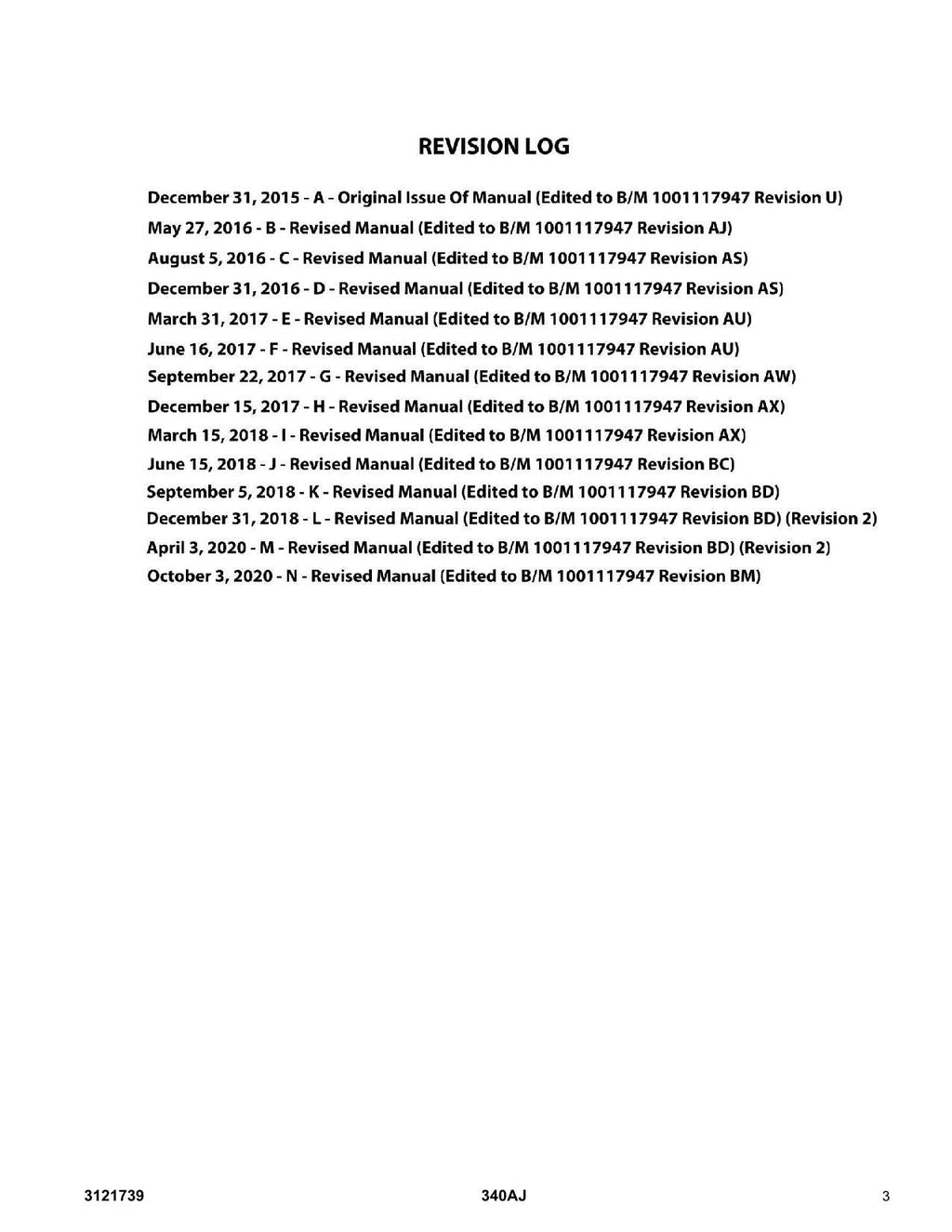 JLG 340AJ Boom Lift Parts Catalog Manual