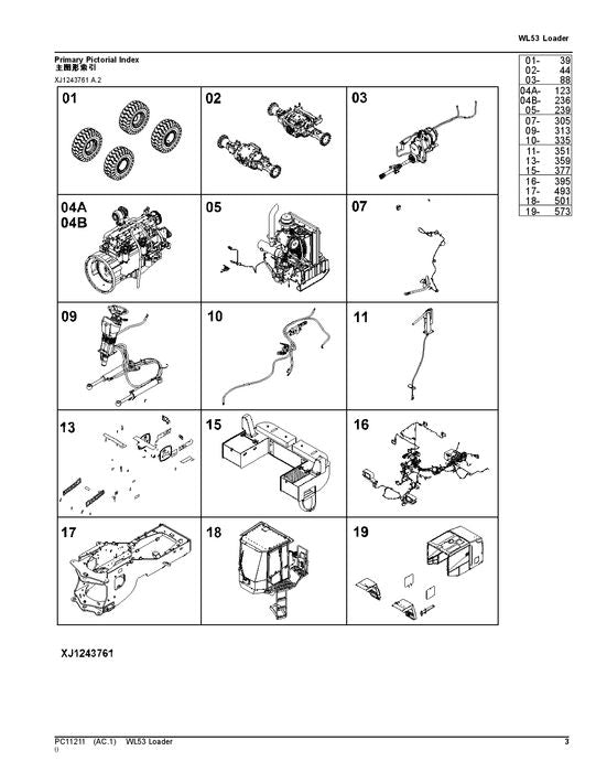 MANUAL DEL CATÁLOGO DE PIEZAS DE LA CARGADORA JOHN DEERE WL53