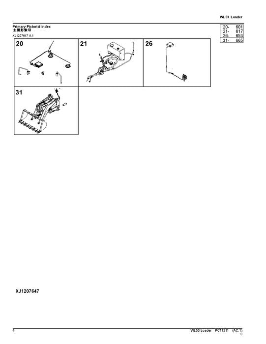 MANUAL DEL CATÁLOGO DE PIEZAS DE LA CARGADORA JOHN DEERE WL53