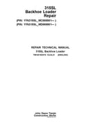 MANUAL DE SERVICIO Y REPARACIÓN DE LA RETROEXCAVADORA JONH DEERE 315SL MC000001- MD000001-