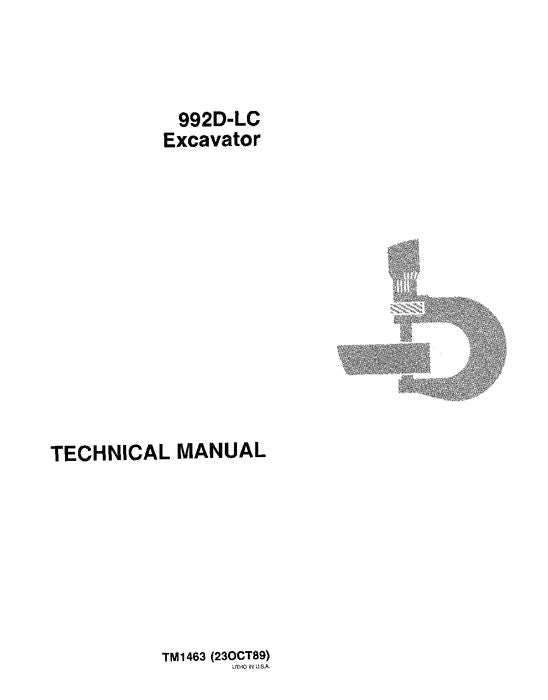 MANUAL TÉCNICO DE REPARACIÓN Y SERVICIO DE LA EXCAVADORA JOHN DEERE 992DLC TM1463