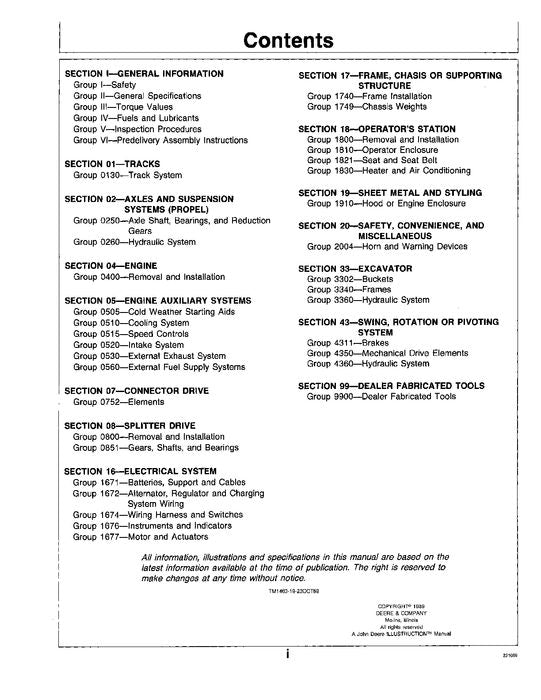 MANUAL TÉCNICO DE REPARACIÓN Y SERVICIO DE LA EXCAVADORA JOHN DEERE 992DLC TM1463