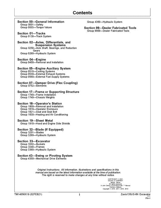 HITACHI ZAXIS 135US-6N EXCAVATOR REPAIR SERVICE MANUAL