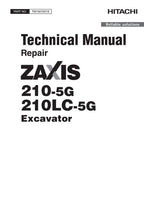 HITACHI ZAXIS 210-5G 210LC-5G EXCAVATOR REPAIR SERVICE MANUAL