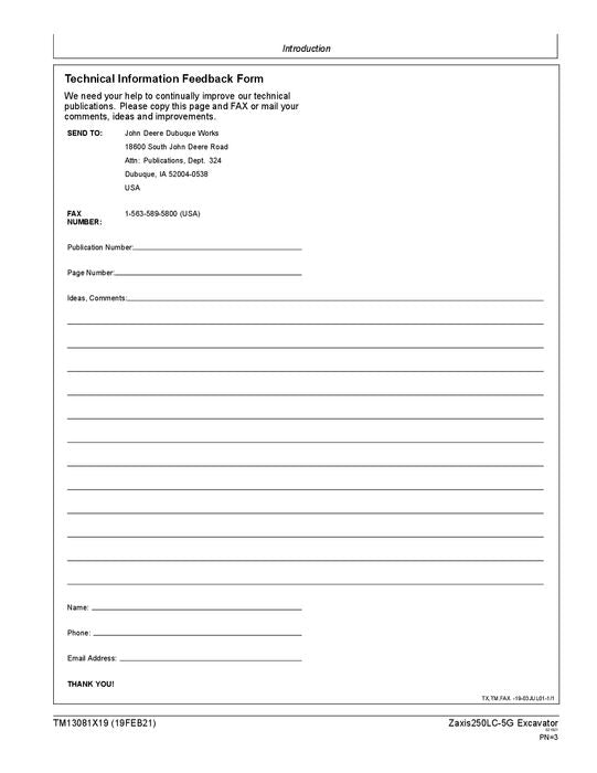 HITACHI ZAXIS 250LC-5G EXCAVATOR REPAIR SERVICE MANUAL #1