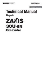 HITACHI ZAXIS 30U-5N EXCAVATOR REPAIR SERVICE MANUAL