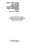 MANUAL TÉCNICO DE REPARACIÓN Y SERVICIO DE NIVELADORAS JOHN DEERE 870G 870GP 872G 872GP TM12146