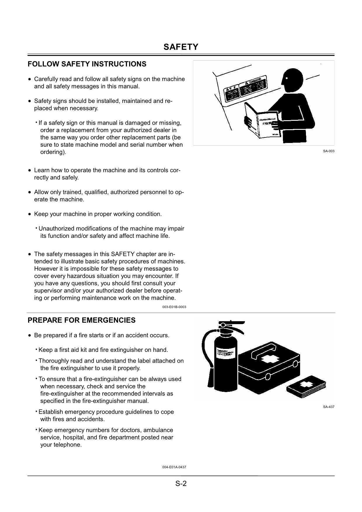 HITACHI ZAXIS ZX 200 EXCAVATOR OPERATORS MANUAL EM1GFENOP11