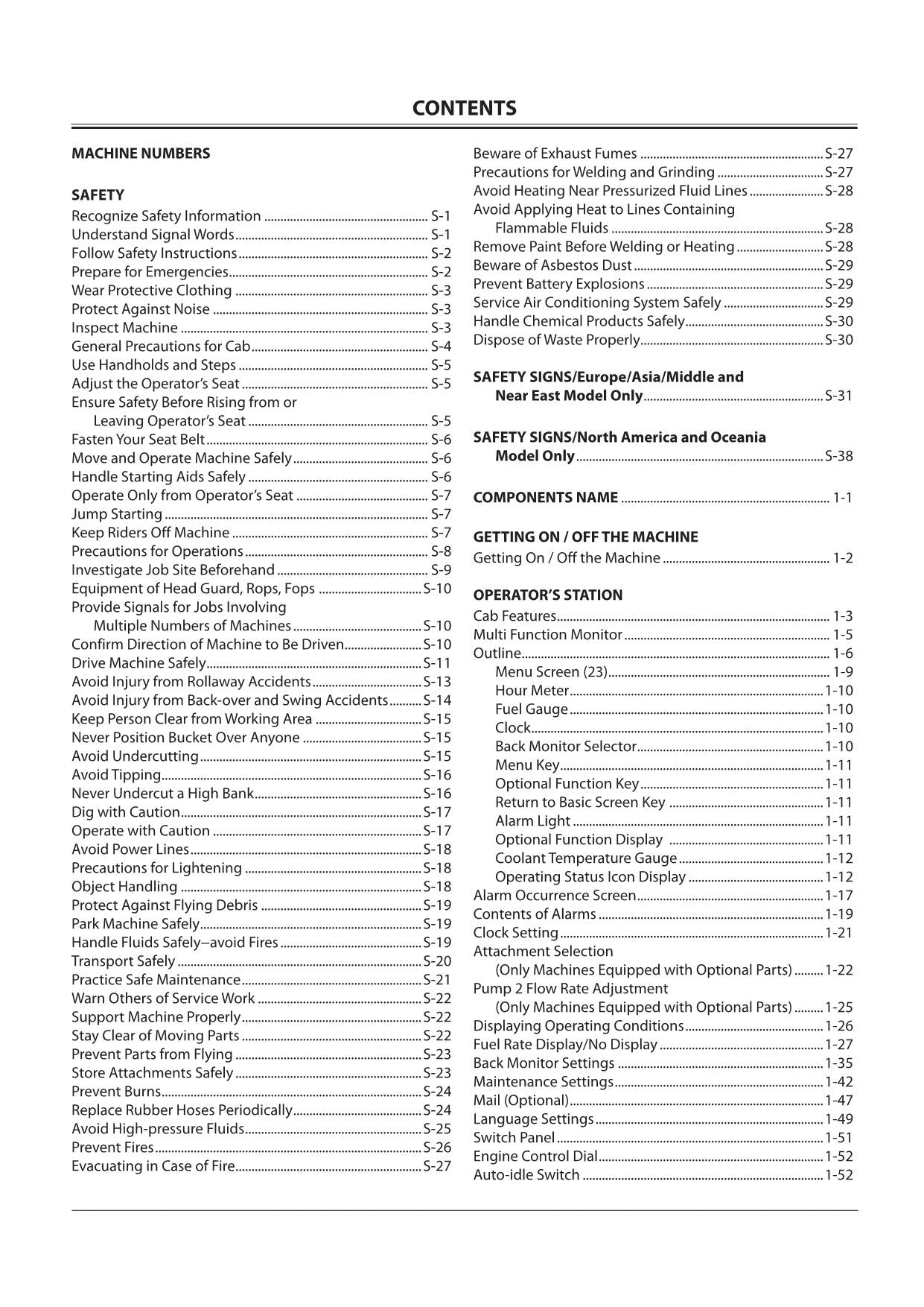 HITACHI ZAXIS ZX 450-3 450LC-3 EXCAVATOR OPERATORS MANUAL