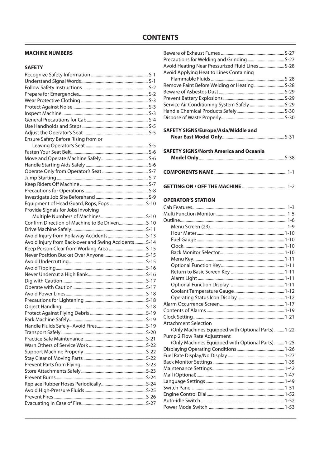 HITACHI ZAXIS ZX 850-3 850LC-3 EXCAVATOR OPERATORS MANUAL