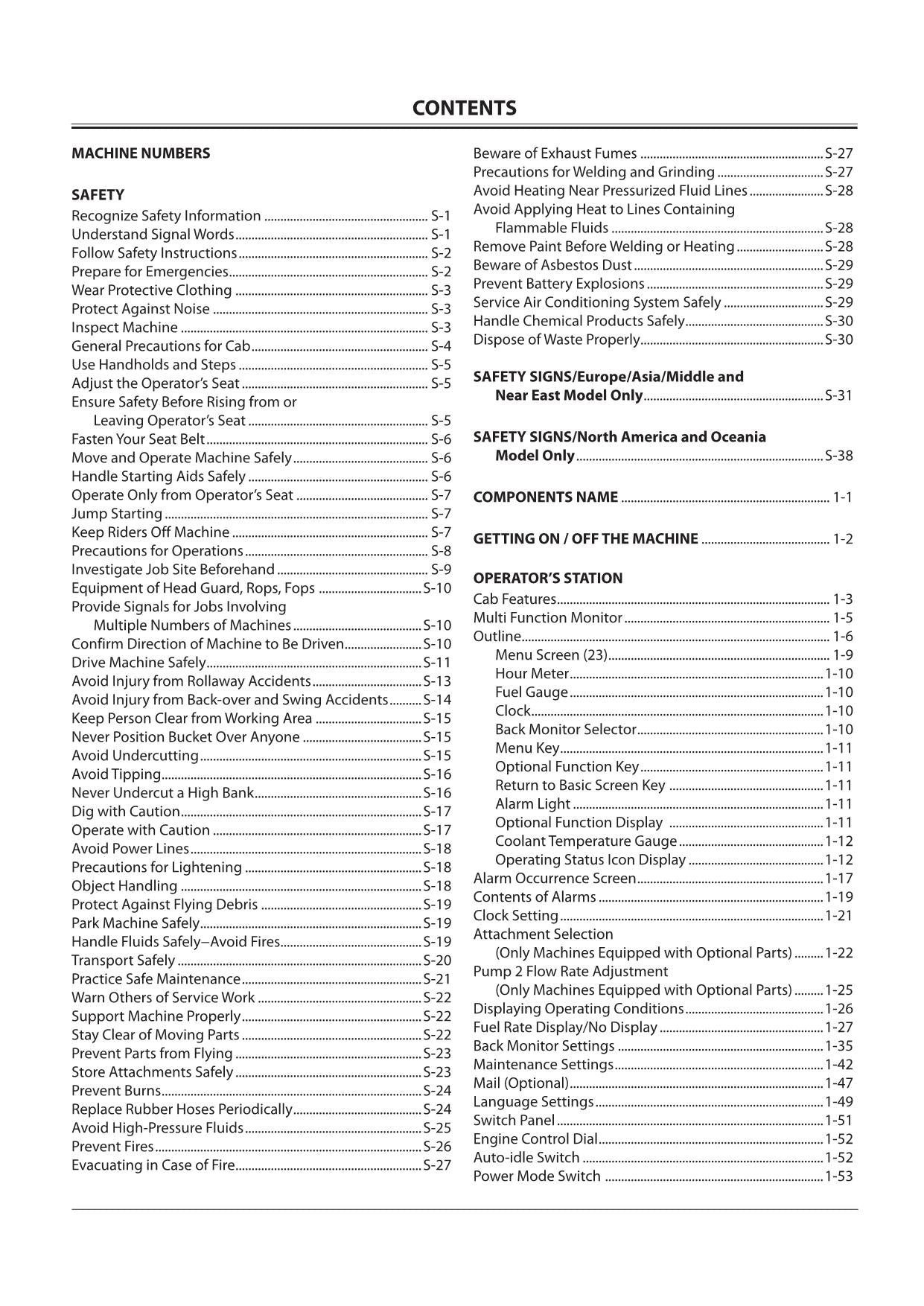 HITACHI ZAXIS ZX 850-3 850LC-3 EXCAVATOR OPERATORS MANUAL