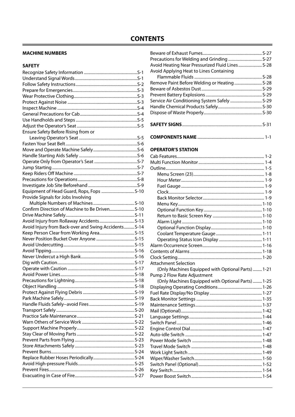 HITACHI ZAXIS ZX 120-3 180-3 200-3 270-3 330-3 EXCAVATOR OPERATORS MANUAL #1