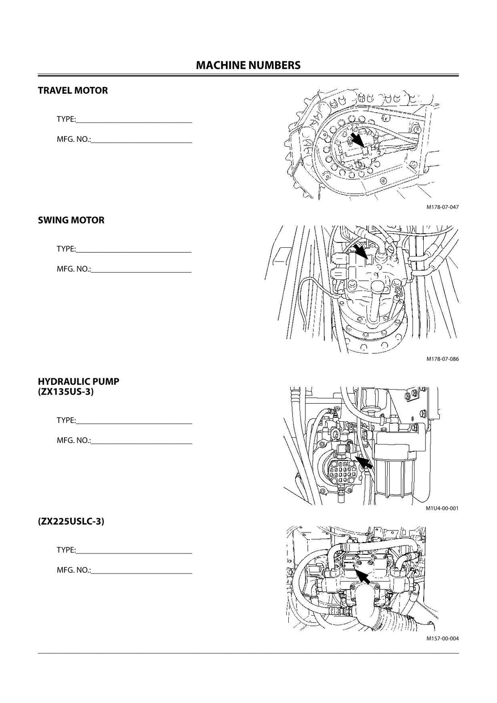 HITACHI ZAXIS ZX 135US-3 225USLC-3 EXCAVATOR OPERATORS MANUAL