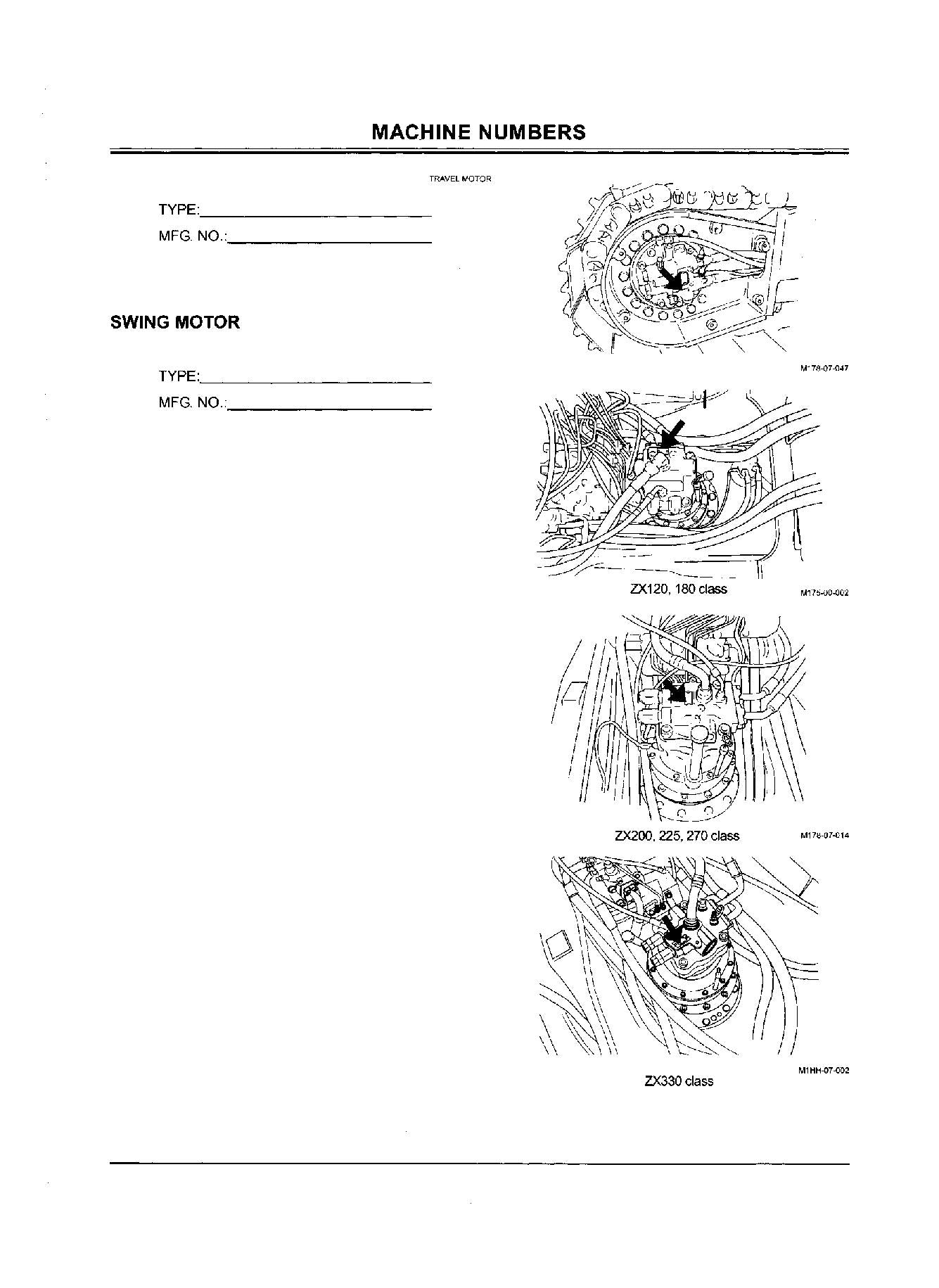 HITACHI ZAXIS ZX 110 225USRLC 250 250LC 280LC 350LC EXCAVATOR OPERATORS MANUAL
