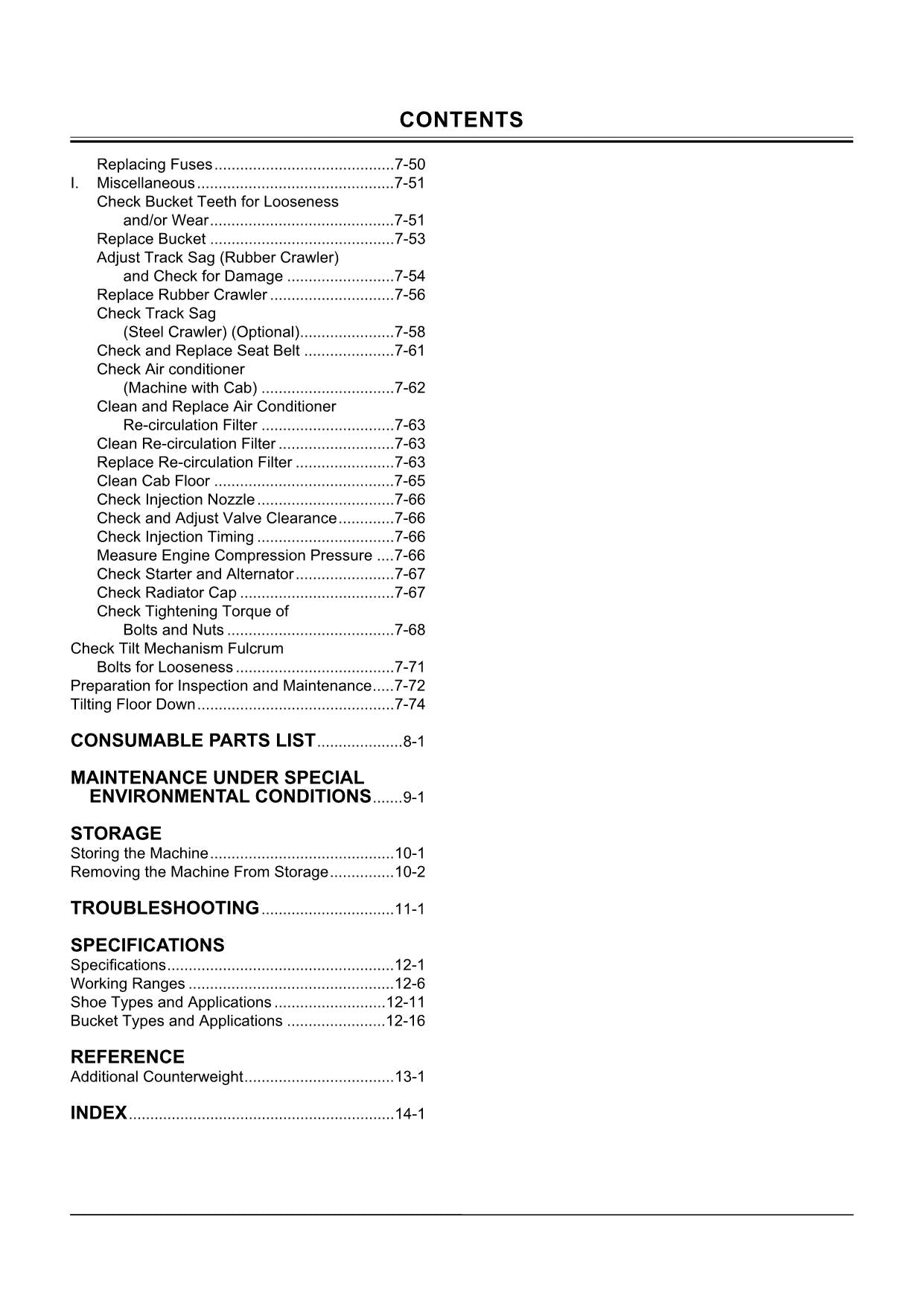 HITACHI ZAXIS ZX 27U-2 30U-2 35U-2 40U-2 50U-2 EXCAVATOR OPERATORS MANUAL