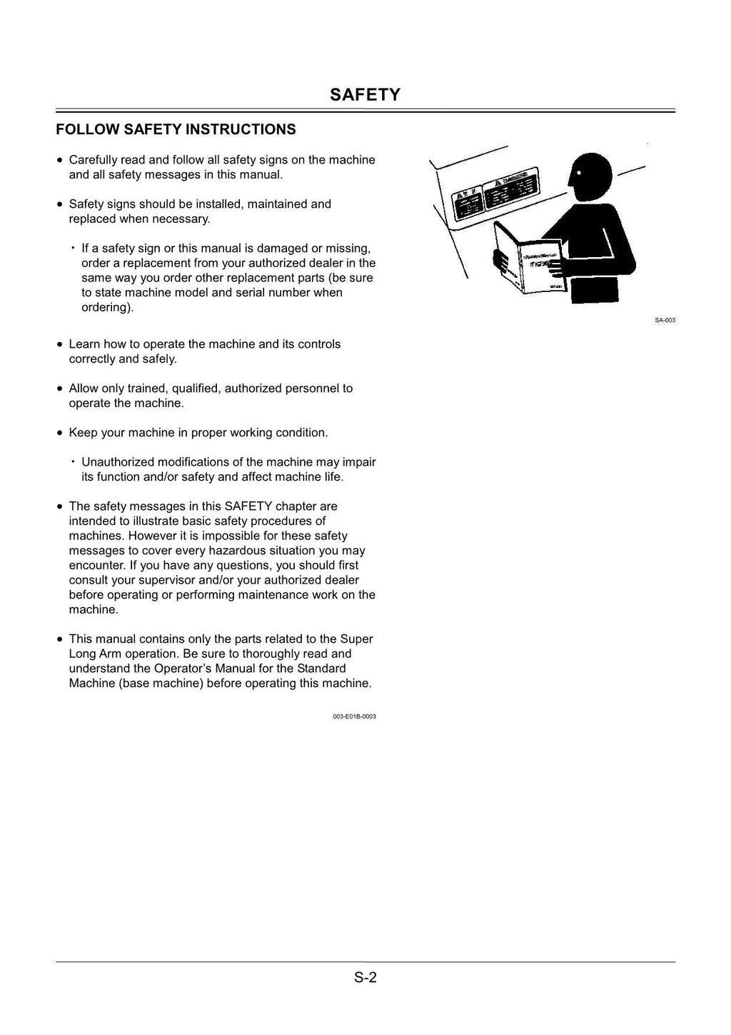 HITACHI ZAXIS ZX 200LC-3 210LC-3 EXCAVATOR OPERATORS MANUAL
