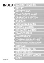 HITACHI ZAXIS ZX 27U-3 30U-3 35U-3 40U-3 50U-3 EXCAVATOR OPERATORS MANUAL