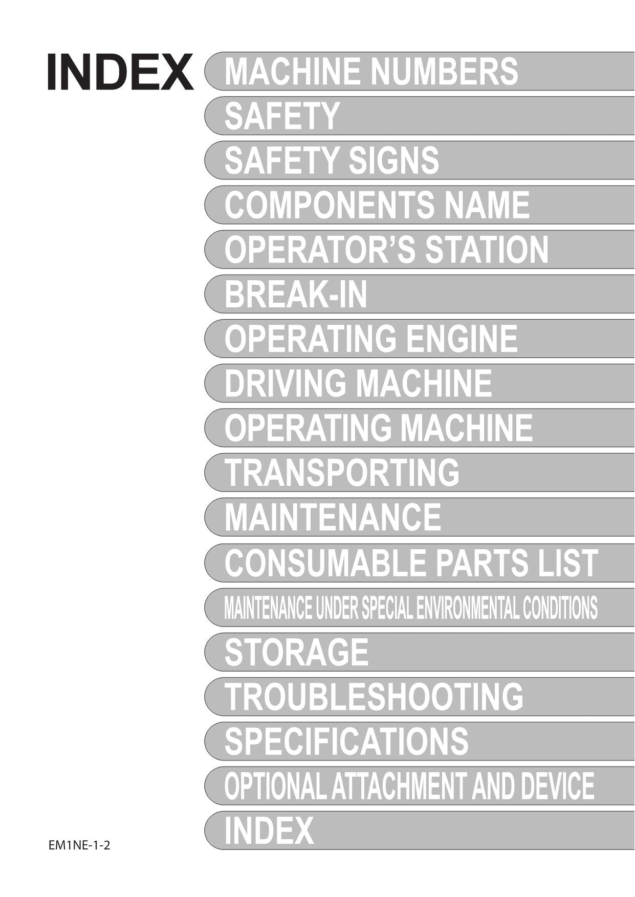 HITACHI ZAXIS ZX 27U-3 30U-3 35U-3 40U-3 50U-3 EXCAVATOR OPERATORS MANUAL