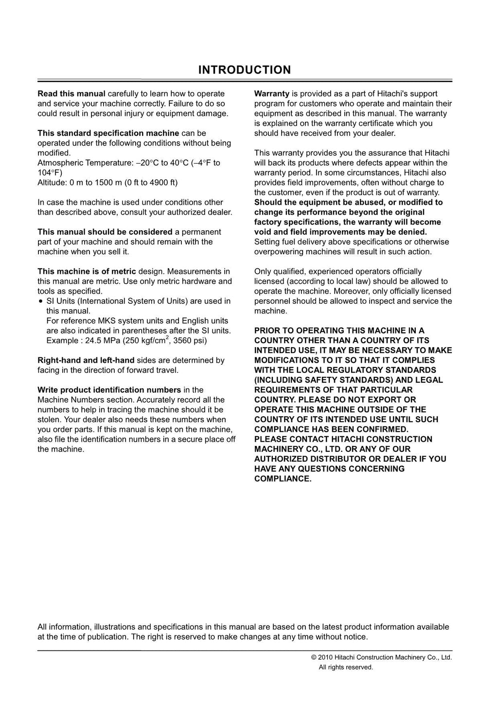HITACHI ZAXIS ZX 17U-2 EXCAVATOR OPERATORS MANUAL serial 012958-