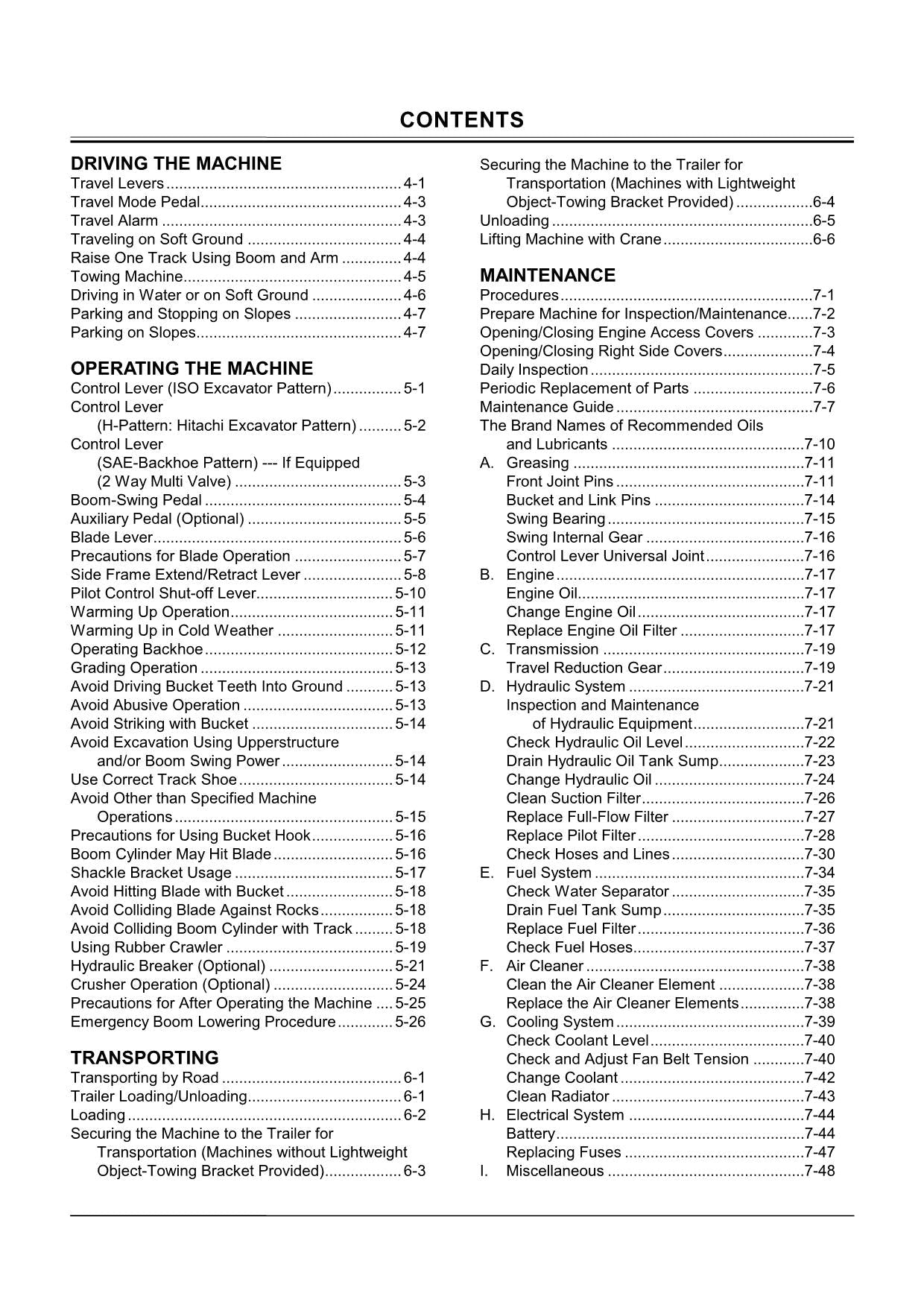 HITACHI ZAXIS ZX 17U-2 EXCAVATOR OPERATORS MANUAL serial 012958-
