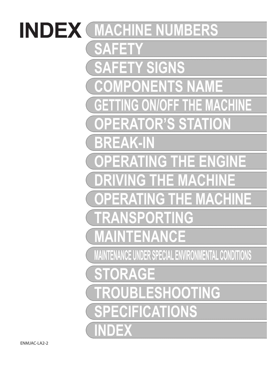 HITACHI ZAXIS ZX 35U-5N 50U-5N 60USB-5N EXCAVATOR OPERATORS MANUAL