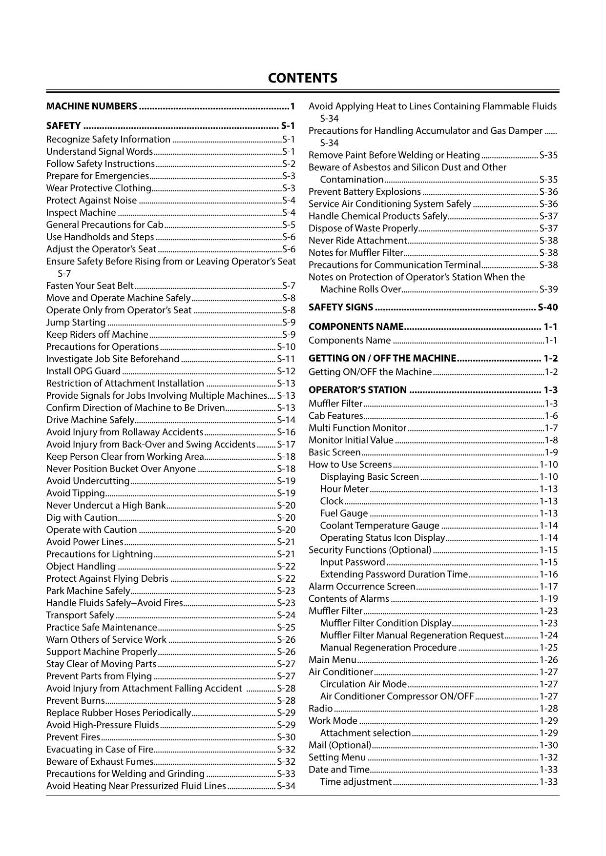 HITACHI ZAXIS ZX 130-5N 160LC-5N 180LC-5N EXCAVATOR OPERATORS MANUAL